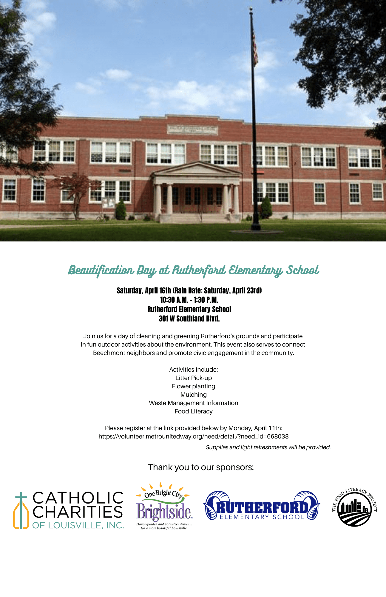 Rutherford Beautification Day Flyer